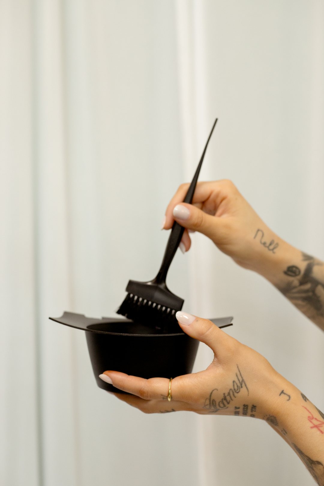 Custom color mixed by hand at Salon in the Tower