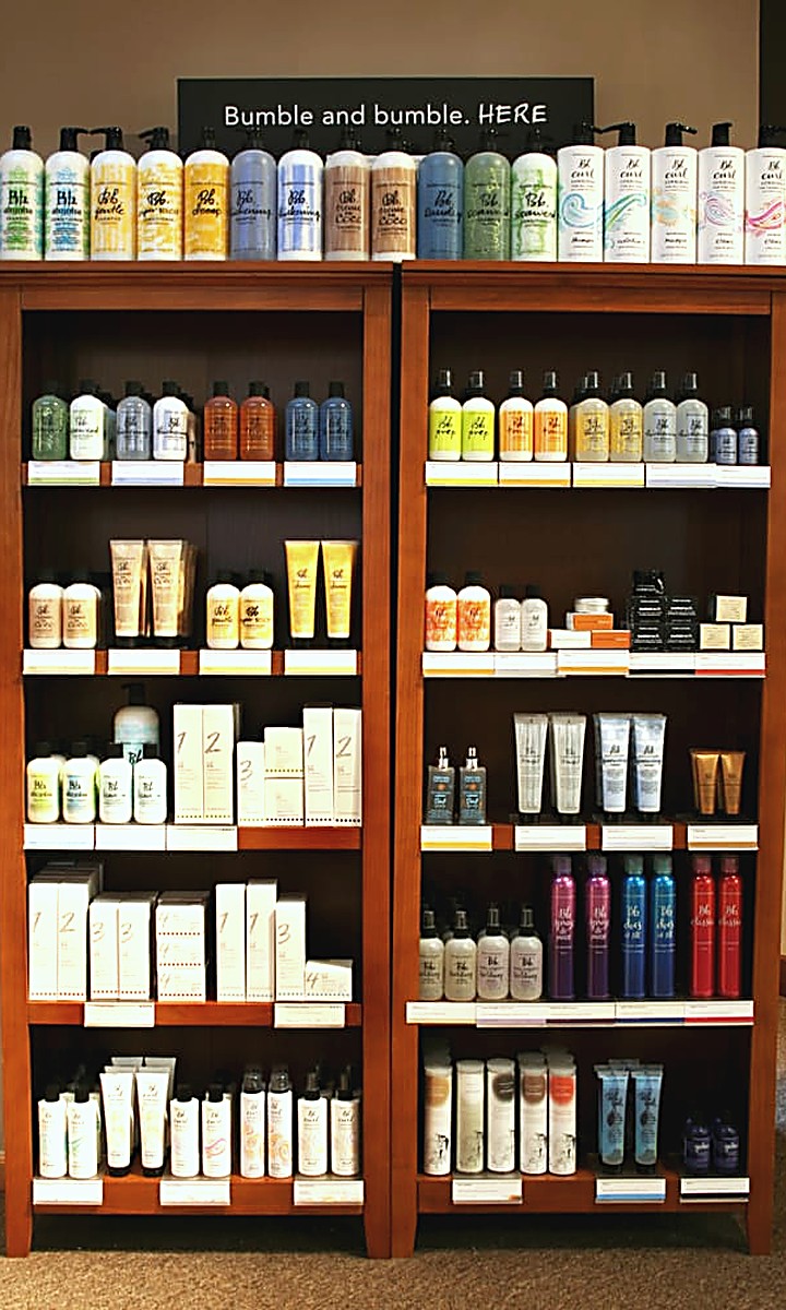 Bumble and bumble retail shelf